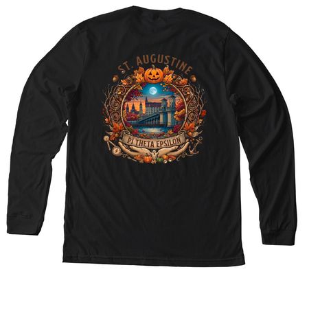 PTE FALL THEMED SHIRT, a Solid Black Blend Premium Long Sleeve Tee