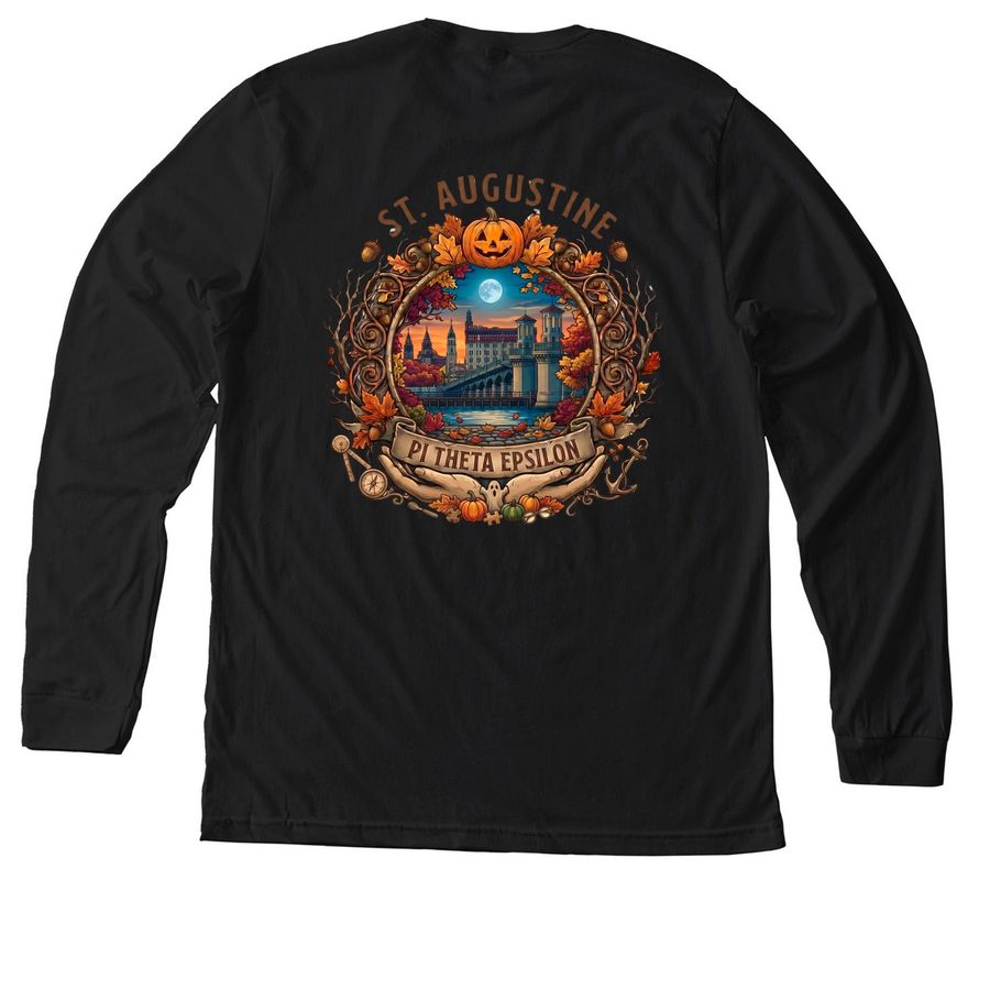 PTE FALL THEMED SHIRT, a Solid Black Blend Premium Long Sleeve Tee