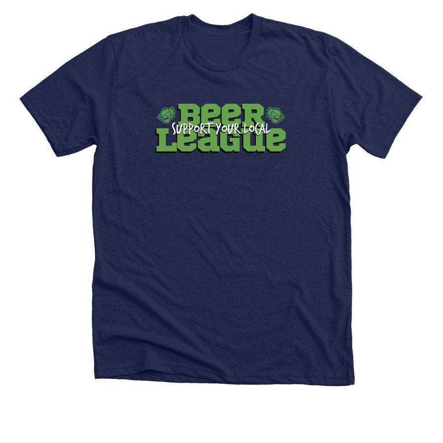 Support Beer League, a Solid Navy Blend Premium Unisex Tee