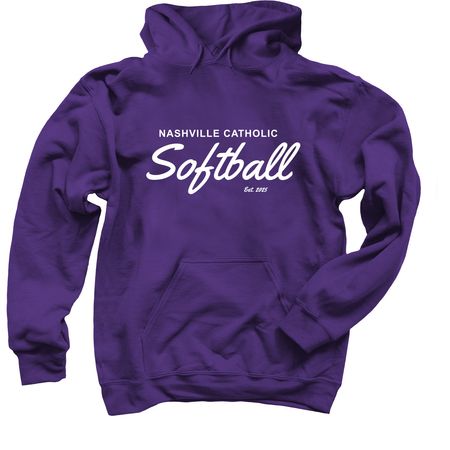 Softball Pullover Hoodie, a Purple Pullover Hoodie