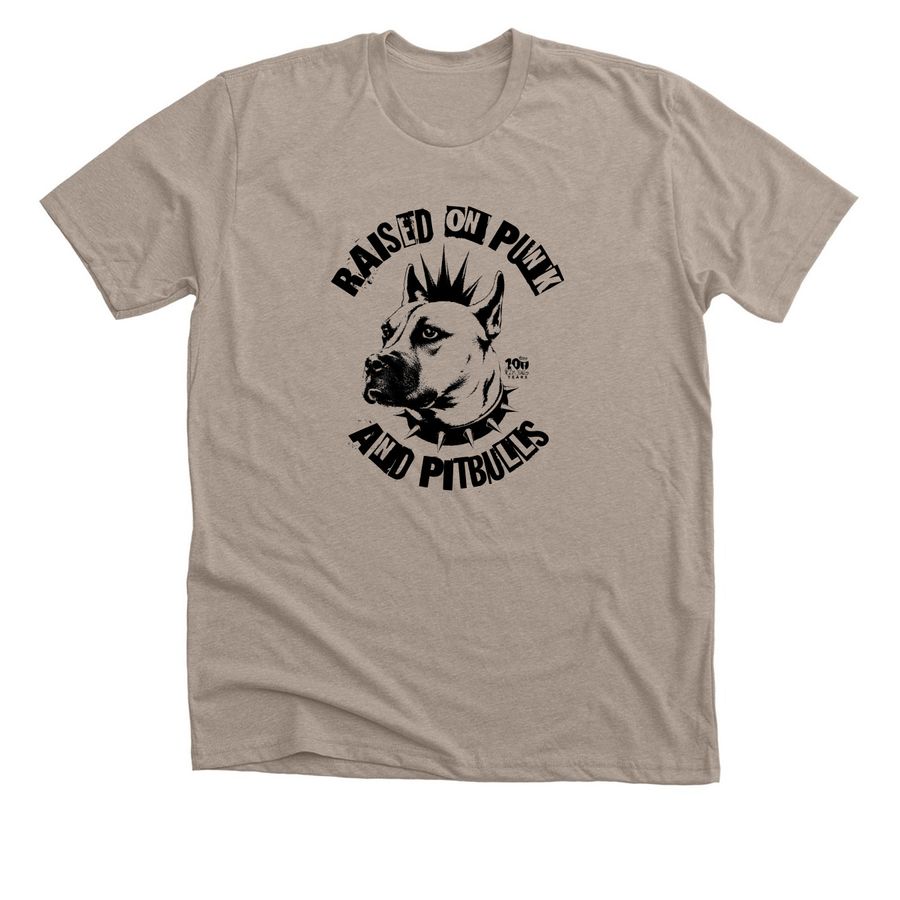 Raised On Punk & Pitbulls, a Heather Stone Premium Unisex Tee