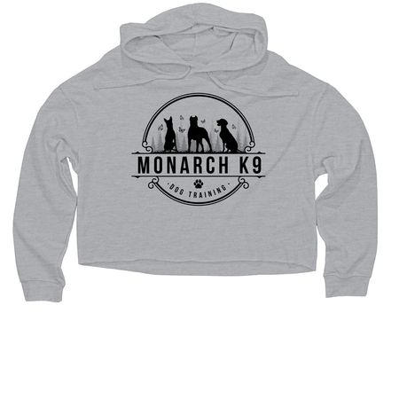 Monarch K9 Spring, a Grey Heather Women?s Lightweight Cropped Hoodie