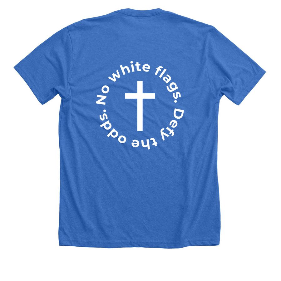 Brent?s ALS Brigade Shirt Campaign!, a Heather True Royal Premium Unisex Tee (back-view)