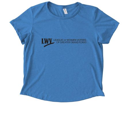 LWV GGF, a Azure Blue Allmade Eco Triblend Women?s Scoop Neck Tee