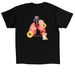 The Fighting Iris, a Black Classic Unisex Tee (back-view)