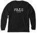 PAWS White Logo Long-Sleeve Tee, a Solid Black Blend Premium Long Sleeve Tee