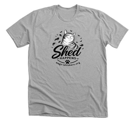 Shed Happens, a Athletic Heather Premium Unisex Tee