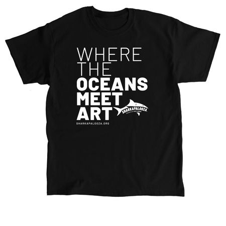 Where the Oceans Meet Art Tee, a Black Classic Unisex Tee