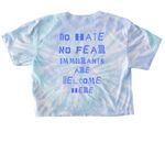 ICE OUT, a Lagoon Women's Tie Dye Cropped Tee (back-view)