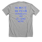 ICE OUT, a Athletic Heather Premium Unisex Tee (back-view)