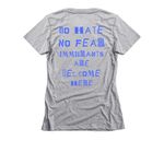 ICE OUT, a Dark Heather Grey Women's Slim Fit Tee (back-view)