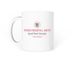 SHU Choirs Parent Mug, a White Coffee Mug (back-view)