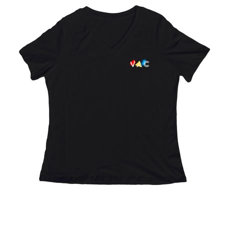 VAC 26-27 limited edition Vneck, a Black Women's Relaxed V-Neck Tee