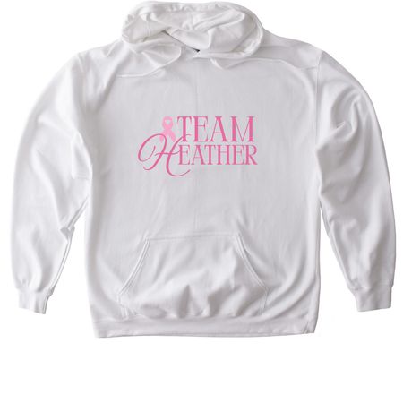 Team Heather - Front & Back Adult Hoodie, a White Gildan Softstyle Pullover Hoodie