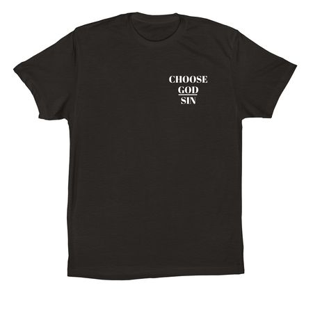 Choose God over sin Month, a Black Premium Cotton Tee