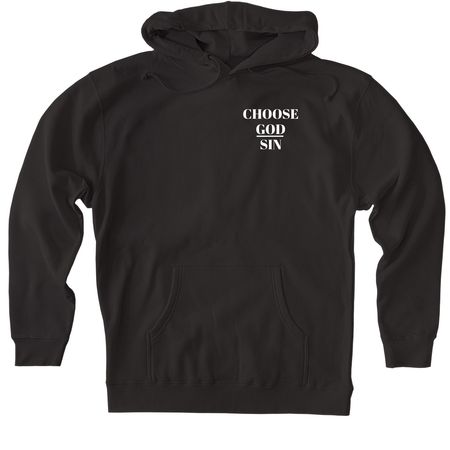 Choose God over sin Month, a Black Heavyweight Pullover Hoodie
