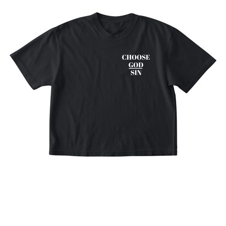 Choose God over sin Month, a Black Comfort Colors Boxy Tee