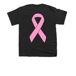 Breast Cancer Awareness, a Black Youth Unisex Tee (back-view)