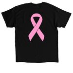 Breast Cancer Awareness, a Black Classic Unisex Tee (back-view)