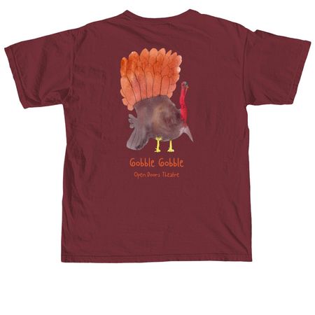 Jack "Gobble Gobble" Collection, a Brick Comfort Colors Unisex Tee (back-view)
