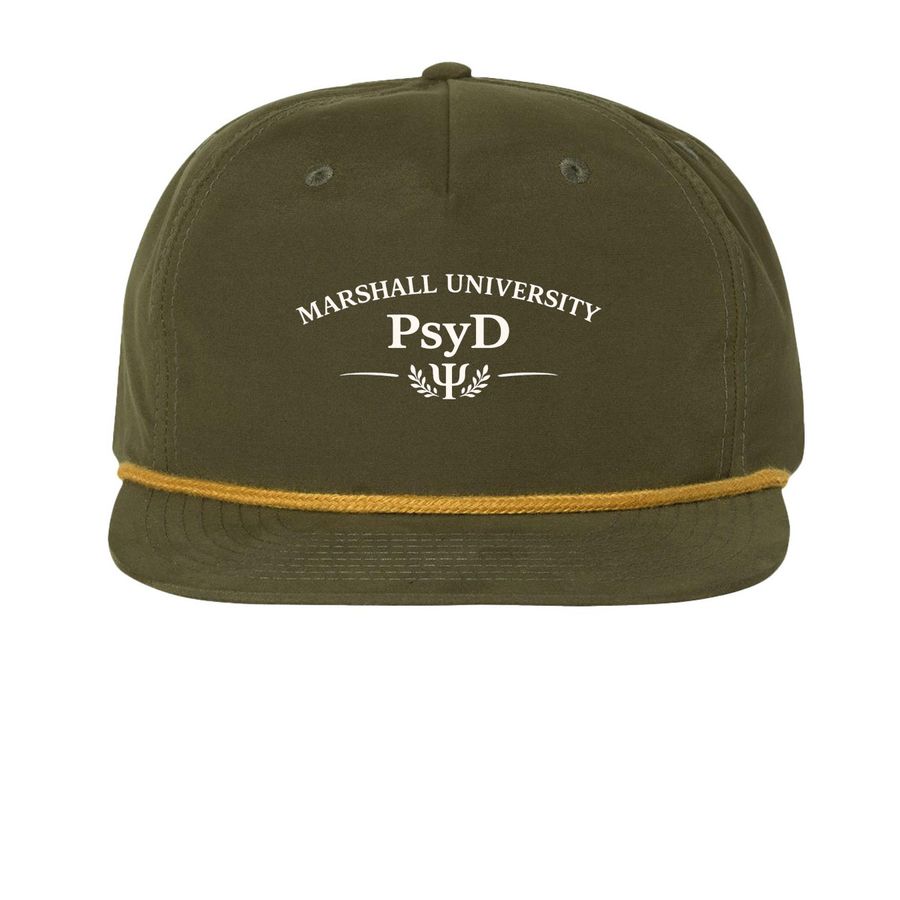 PsyD + Psi (Hats), a Loden/ Amber Gold Printed Umpqua Snapback Cap