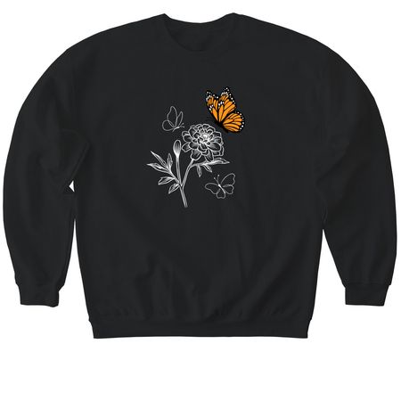 Bishop's Butterflies: PAIL Awareness, a Black Softstyle Crewneck Sweatshirt