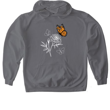 Bishop's Butterflies: PAIL Awareness, a Charcoal Gildan Softstyle Pullover Hoodie