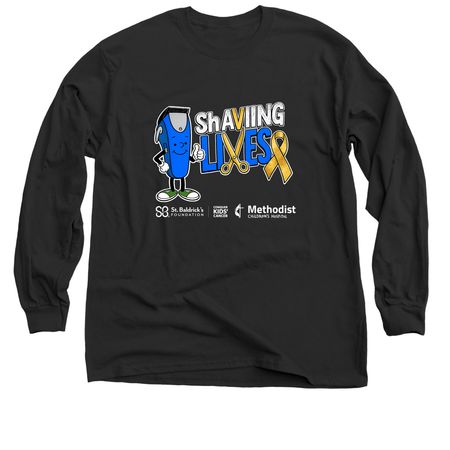 St. Baldrick's ShAVING LIVES team shirt, a Black Classic Long Sleeve Tee
