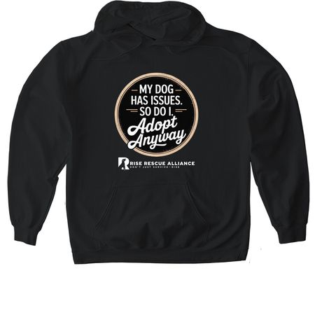 Adopt Anyway, a Black Gildan Softstyle Pullover Hoodie