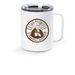 Mission Mug: Strangely Warmed, a White Stainless Steel Travel Mug