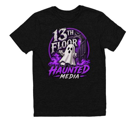 Children's 13th Floor Ghost, a Deep Black Allmade Youth Eco Triblend Tee