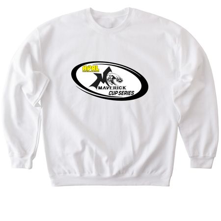 HVRL Maverick Cup Series Logo Shirt, a White Softstyle Crewneck Sweatshirt