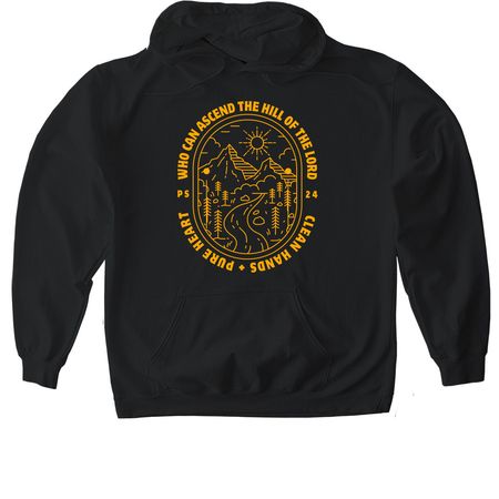 Psalm 24, a Black Gildan Softstyle Pullover Hoodie