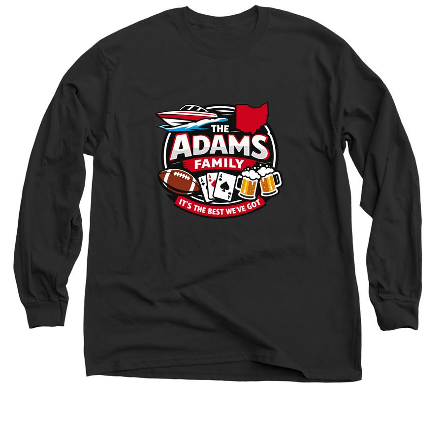 Adams Family, a Black Classic Long Sleeve Tee