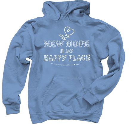 "Happy Place" Classic Collection, a Carolina Blue Pullover Hoodie