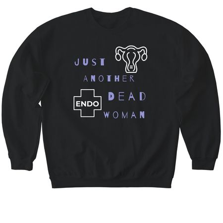 Just Another Dead Woman-Endo, a Black Softstyle Crewneck Sweatshirt