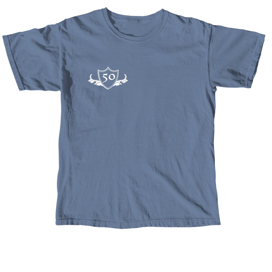 50th Anniversary, a Blue Jean Comfort Colors Unisex Tee