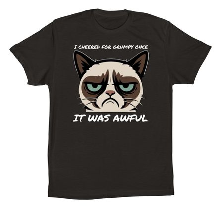 Grumpy 3, a Black Premium Cotton Tee