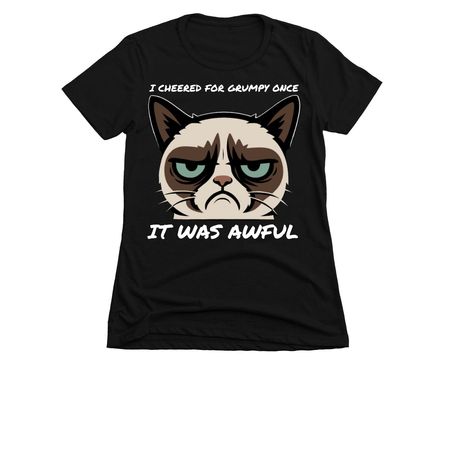 Grumpy 3, a Black Women's Slim Fit Tee
