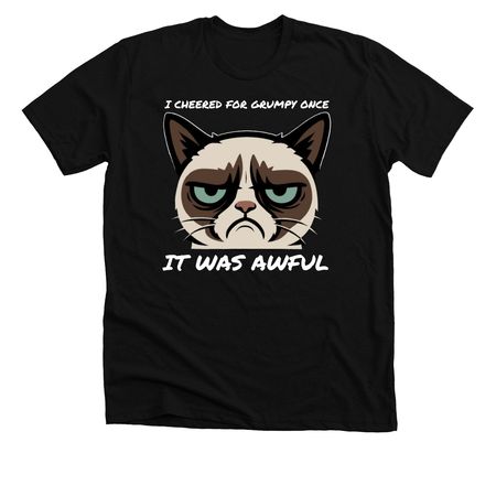 Grumpy 3, a Solid Black Blend Premium Unisex Tee