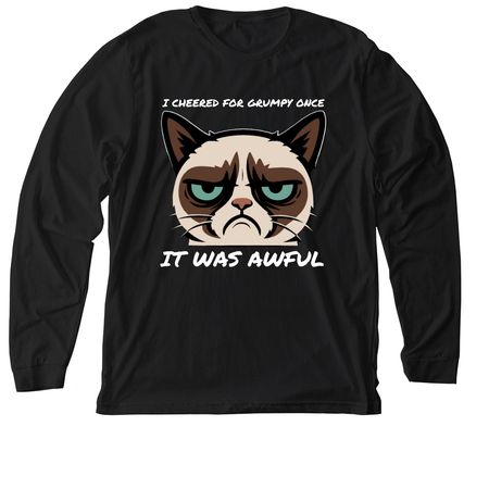 Grumpy 3, a Solid Black Blend Premium Long Sleeve Tee