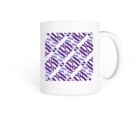 Patterned Logo Mug, a White Coffee Mug
