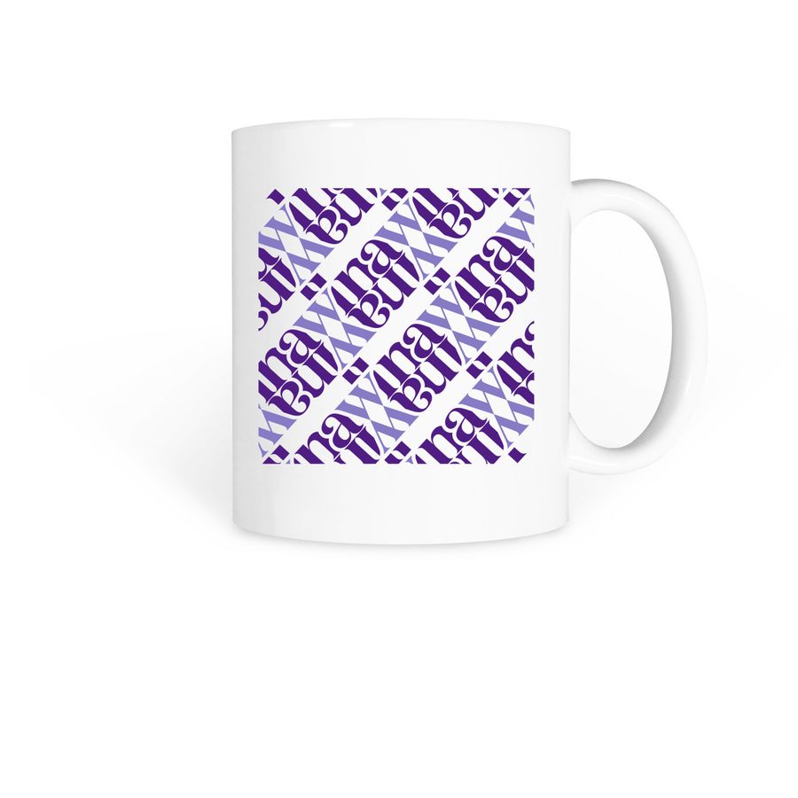 Patterned Logo Mug, a White Coffee Mug