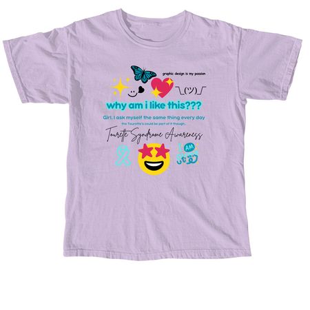Tourettes Awareness, a Orchid Comfort Colors Unisex Tee