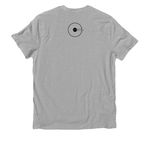NYBA KYUDO-SHICHIDO: THE SEVEN COORDINATIONS, a Granite Grey Heather Allmade Organic Cotton Unisex Tee (back-view)