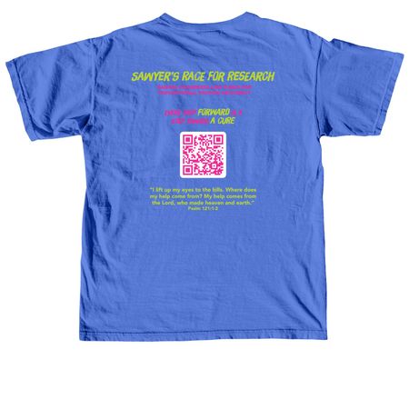 SRFR Signature T-shirts & Sweatshirts, a Flo Blue Comfort Colors Unisex Tee (back-view)
