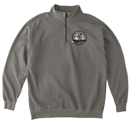 ESBC front and back logo&nbsp;, a Grey Comfort Colors Quarter Zip Pullover
