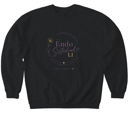 Endo SisterHood LI, a Black Softstyle Crewneck Sweatshirt