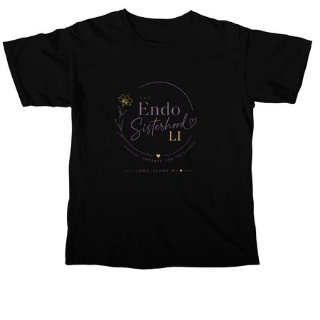 Endo SisterHood LI, a Black Comfort Colors Unisex Tee