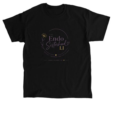 Endo SisterHood LI, a Black Classic Unisex Tee